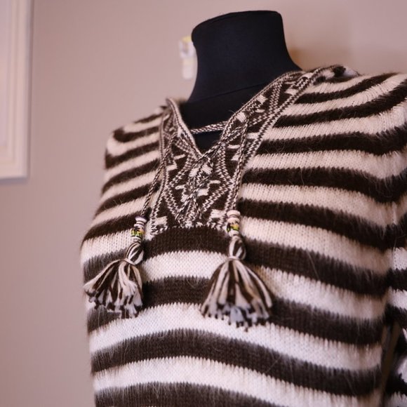 Peruvian Alpaca Wool Sweater Sz M - Picture 4 of 5